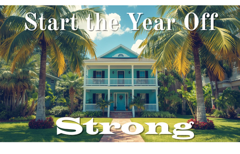 lush florida house, graphic image